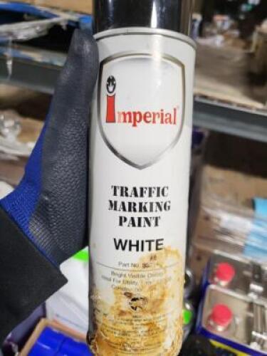 DESCRIPTION: (6) TRAFFIC MARKING PAINT BRAND/MODEL: IMPERIAL INFORMATION: WHITE RETAIL$: $13.01 EA SIZE: 12 OZ QTY: 6