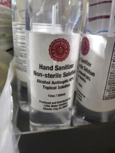 DESCRIPTION: (4) BOTTLES OF NON STERILE HAND SANITIZER BRAND/MODEL: LITTLE WATER DISTILLERY RETAIL$: $8.48 EA SIZE: 12 OZ QTY: 4