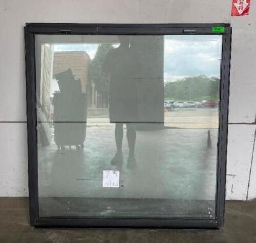 51" X 49" DARK BRONZE FRAMED GRAVITY LATCH SINGLE HUNG WINDOW
