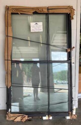 101.5" X 59-3/8" DARK BRONZE FRAMED GRAVITY LATCH SINGLE HUNG WINDOW