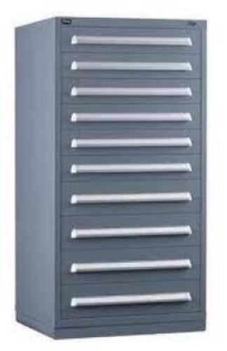 DESCRIPTION: (1) MODULAR DRAWER TOOL CABINET BRAND/MODEL: VIDMAR INFORMATION: GREYISH BLUE RETAIL$: $2940.37 EA SIZE: 60" X 30" X 27.5", 10 DRAWER MIN