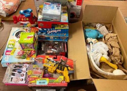 ASSORTED TOYS AND GAMES AS SHOWN