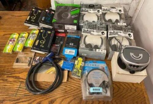 ASSORTED HEADPHONES AND AUDIO ACCESSORIES