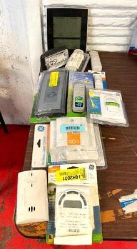 ASSORTED WEATHER METERS, DOOR CHIMES, MOTION SENSORS, ETC.