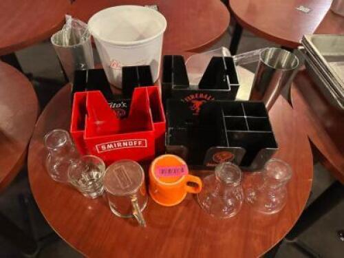 DESCRIPTION: (1) LOT OF ASSORTED BAR SUPPLIES LOCATION: BAR THIS LOT IS: ONE MONEY QTY: 1