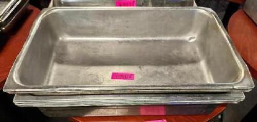 DESCRIPTION: (4) FULL SIZE STAINLESS INSERTS. SIZE 4" DEEP LOCATION: BAR THIS LOT IS: SOLD BY THE PIECE QTY: 4