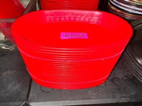 DESCRIPTION: (24) 9" PLASTIC FOOD BASKETS LOCATION: BAR THIS LOT IS: SOLD BY THE PIECE QTY: 24