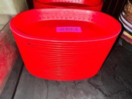 DESCRIPTION: (24) 9" PLASTIC FOOD BASKETS LOCATION: BAR THIS LOT IS: SOLD BY THE PIECE QTY: 24
