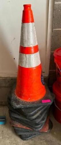 DESCRIPTION: (11) TRAFFIC CONES LOCATION: GARAGE QTY: 11