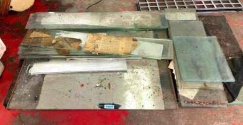 ASSORTED GLASS SHELVES AND MIRRORS