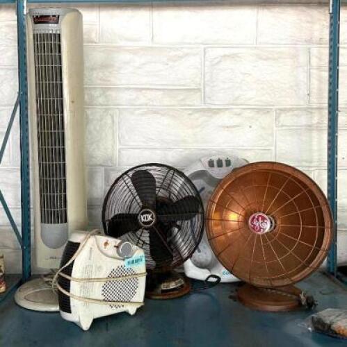 ASSORTED FANS AND HEATERS AS SHOWN