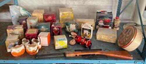 ASSORTED FIGURINES, NOVELTIES, ETC.