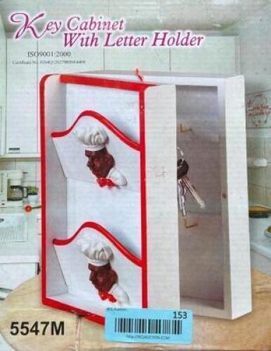 (3) NOVELTY KEY CABIENT WITH LETTER HOLDER