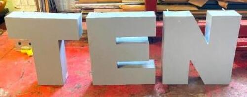 (3) 18" NEON LIGHT UP SIGN LETTERS