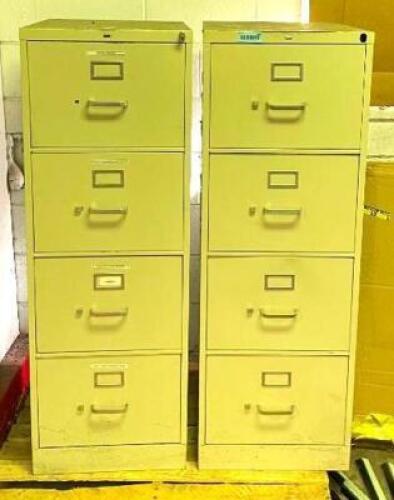 (2) 4-DRAWER FILING CABINETS