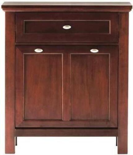 HOME DECORATORS COLLECTION HAMPTON HARBOR 35" DOUBLE TILT-OUT HAMPER IN SEQUOIA RETAILS FOR $259.00