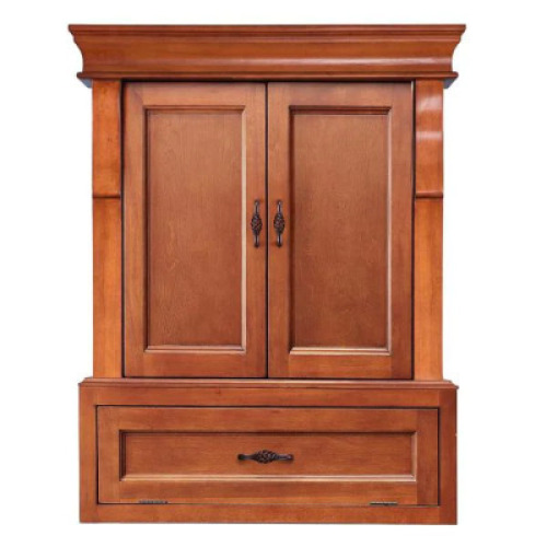 HOME DECORATORS COLLECTION NAPLES BATHROOM STORAGE WALL CABINET IN WARM CINNAMON