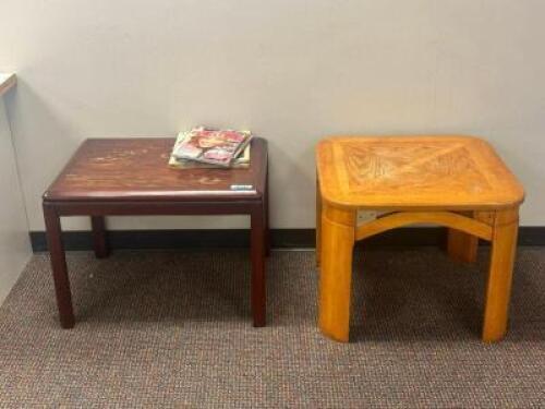 DESCRIPTION: (2) - COFFEE TABLES SIZE: SEE PHOTOS LOCATION: CLINIC 5 THIS LOT IS: SOLD BY THE PIECE QTY: 2