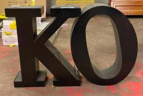 (2) 18" NEON LIGHTED LETTER SIGNS