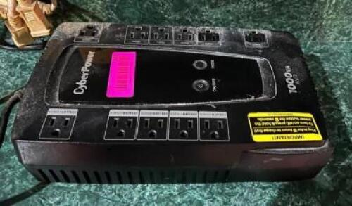 DESCRIPTION: AVR SURGE PROTECTOR BRAND/MODEL: CYBERPOWER 1000VA LOCATION: BAR QTY: 1