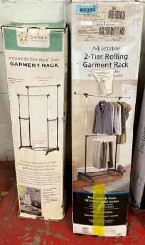 (2) GARMENT RACKS