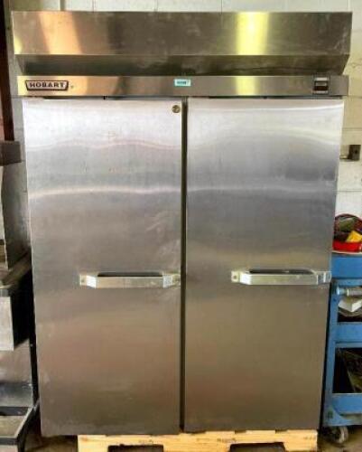 HOBART 2-DOOR STAINLESS STEEL REACH-IN REFRIGERATOR