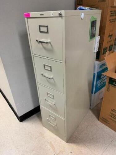 DESCRIPTION: FOUR DRAWER METAL FILE CABINET LOCATION: LAUNDRY QTY: 1