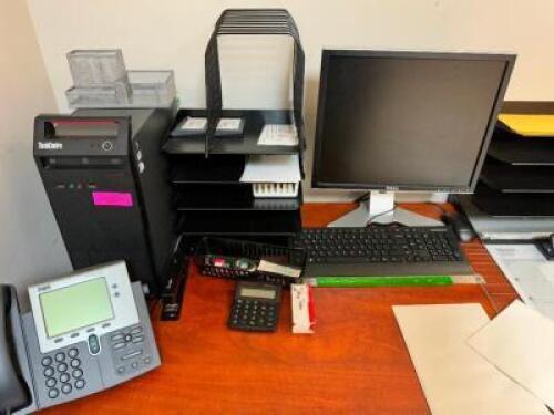 DESCRIPTION: IBM THINK CENTER COMPUTER W/ 15" LCD MONITOR. ADDITIONAL INFORMATION W/ KEYBOARD LOCATION: LAUNDRY QTY: 1