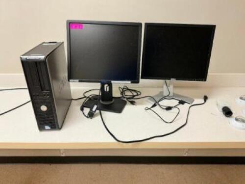 DESCRIPTION: DELL OPTIPLEX PC W/ (2) LCD MONITORS BRAND / MODEL: DELL OPTIPLEX LOCATION: PHARMACY QTY: 1