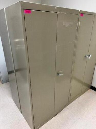 DESCRIPTION: 36" X 18" TWO DOOR METAL STORAGE CABINET SIZE 36" X 18" X 72" LOCATION: PHARMACY QTY: 1