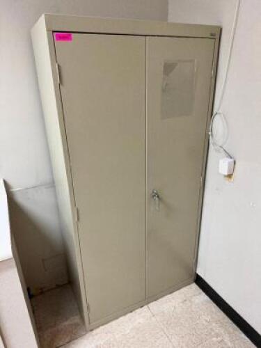 DESCRIPTION: 36" X 18" TWO DOOR METAL STORAGE CABINET SIZE 36" X 18" X 72" LOCATION: PHARMACY QTY: 1
