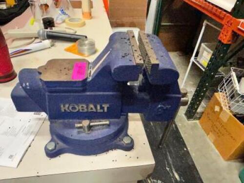 DESCRIPTION: KOBALT 6" TABLE MOUNTED VICE BRAND / MODEL: KOBALT LOCATION: WAREHOUSE QTY: 1