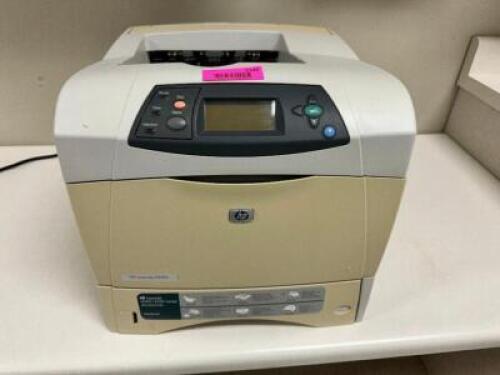 DESCRIPTION: HP LASER JET 4240N OFFICE PRINTER BRAND / MODEL: HP LASER JET 4240N LOCATION: WEST END CLINICS LABS QTY: 1