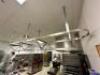 12' ALL STAINLESS CEILING MOUNTED POT RACK.