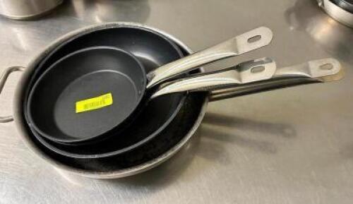 (3) ASSORTED SIZED SKILLETS
