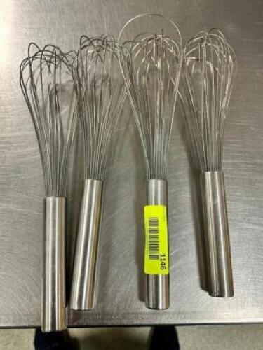 (4) STAINLESS WISK'S
