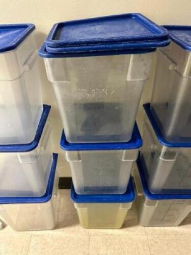 (3) 18 QT PLASTIC CONTAINERS W/ LIDS.