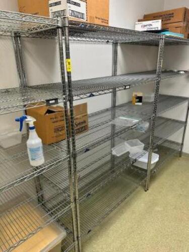 48" X 24" FIVE TIER WIRE SHELF.