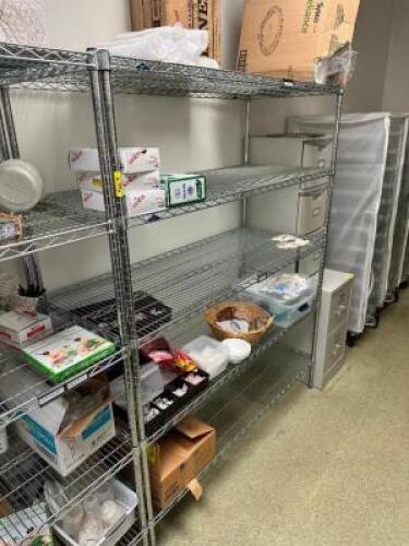 60" X 24" FIVE TIER WIRE SHELF.