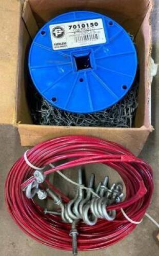 SPOOL OF CHAIN AND WIRE CABLE