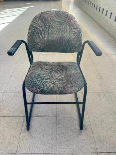 (24) FLORAL PRINT UPHOLSTERED ARM CHAIRS