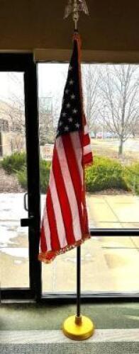 AMERICAN FLAG W/ POST AND STAND