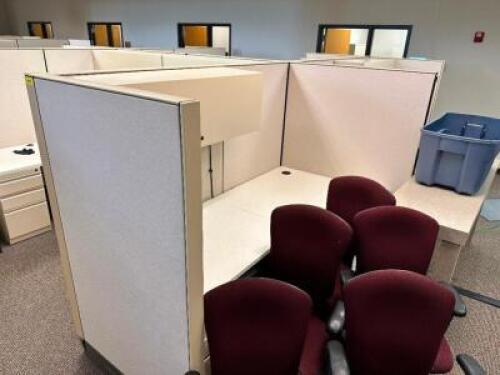 (8) PERSON SECTIONS OF TAN PARTITIONS AND CUBICAL DESKS