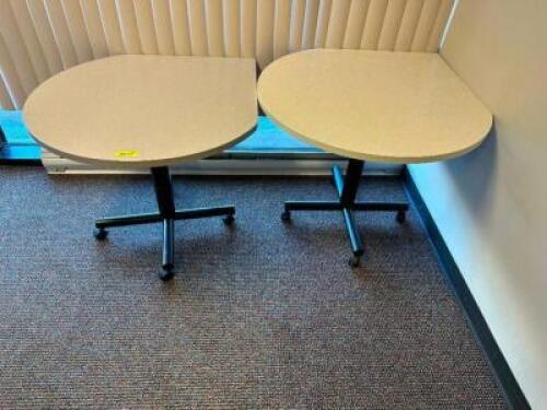 (2) 30" ROUND COMPOSITE TABLES