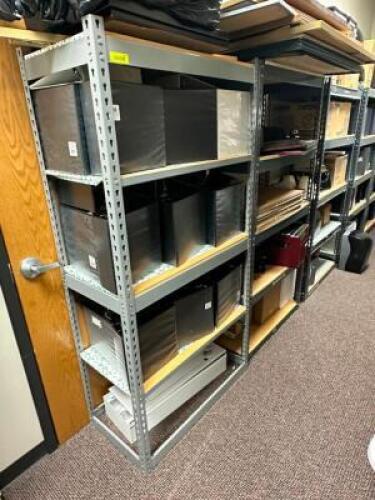 (2) 48" X 18" FIVE TIER METAL SHELVES