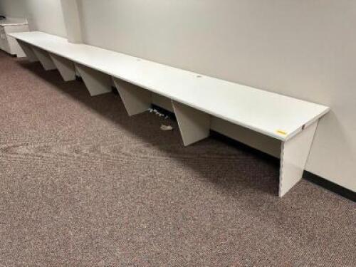 24' WALL MOUNTED COUNTER / WORK STATION.