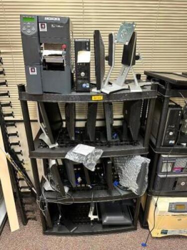 CONTENTS OF SHELF - ASSORTED COMPUTER EQUIPMENT