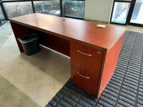 (3) 72" LAMINATE WOOD DESKS