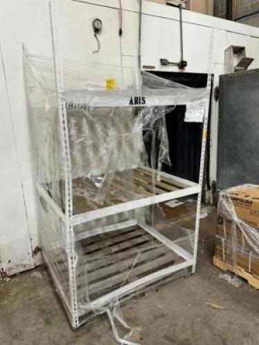 DESCRIPTION: 48" X 48" THREE TIER METAL DISPLAY RACK LOCATION: WAREHOUSE QTY: 1