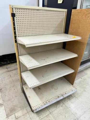 DESCRIPTION: 36" SECTION OF GONDOLA SHELVING SIZE 36" LOCATION: FLOOR QTY: 1
